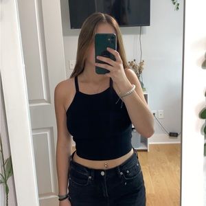 Forever 21 black crop/tank top